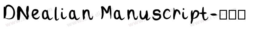 DNealian Manuscript字体转换